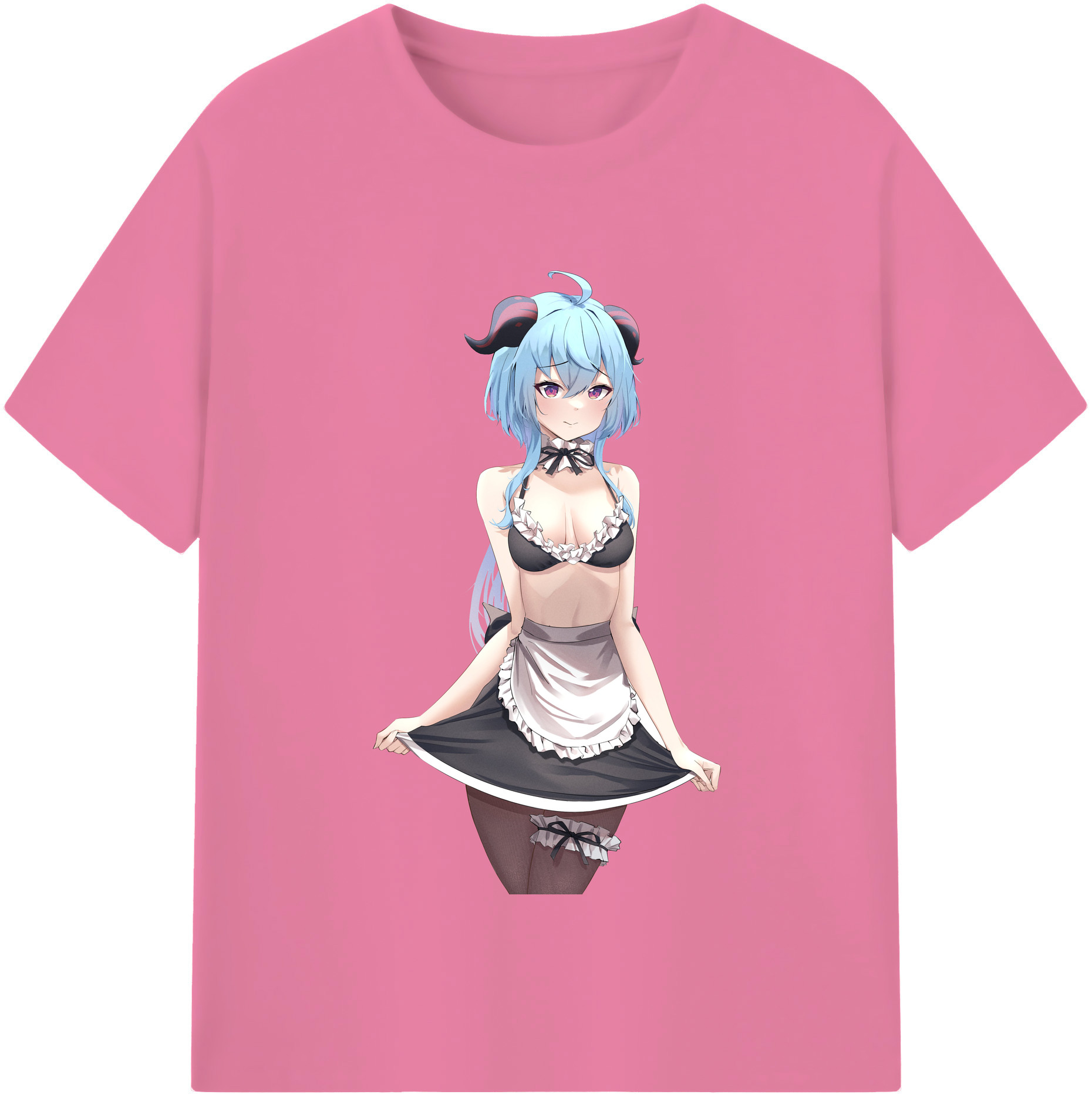 げんし神 甘雨 かんう genshin Ganyu 綿100％半袖Tシャツ（フロントプリント）